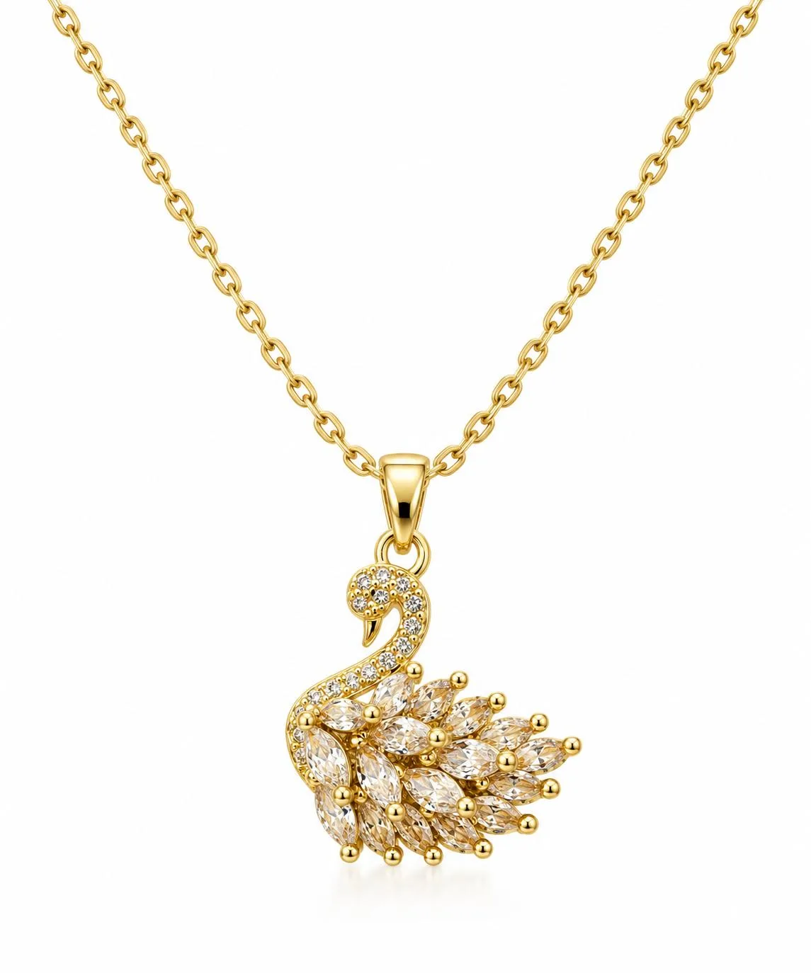 Gold Renk Kuğu Kolye — 1. görsel